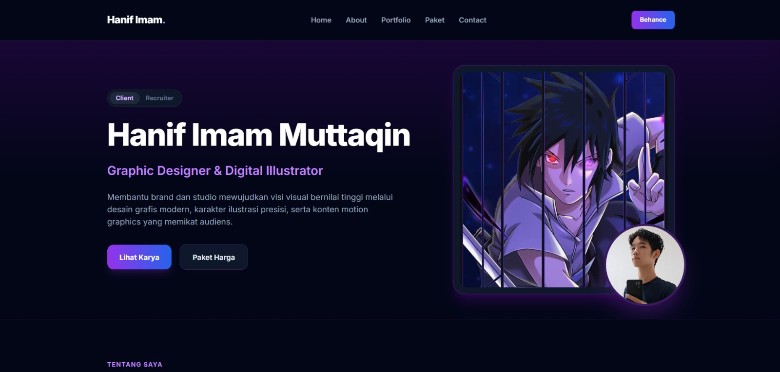 Website portfolio Hanif Imam